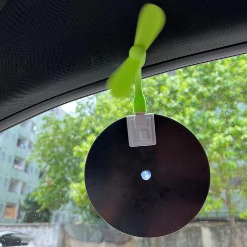 مروحة ZJchao تعمل بالطاقة الشمسية، مروحة شمسية 5 وات ملحقات دفيئة USB صغيرة مع لوحة، كوب شفط و2 ملحقات للاستخدام في بيئات القيادة المختلفة in Kuwait