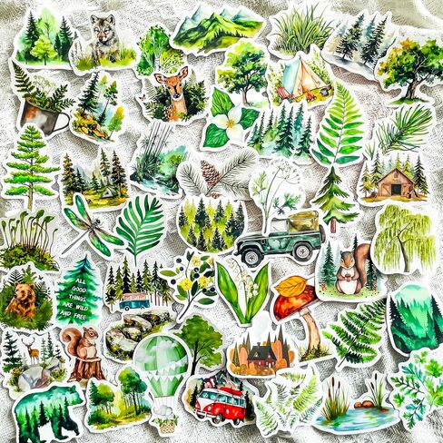 50PCS Holographic Gothic Stained Glass Stickers – Vintage Aesthetic Religious Fantasy and Nature Vinyl Waterproof Decals for Scrapbooking, Journals, Laptops, Water Bottles in Saudi Arabia