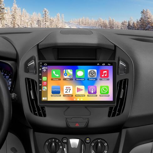 راديو سيارة Android 15 لسيارة Ford Transit Connect 2014-2018، شاشة ستيريو تعمل باللمس IPS مقاس 9 بوصات مع Carplay لاسلكي/سلكي وAndroid Auto، يدعم 5G WiFi/Bluetooth5.2/1080P كاميرا احتياطية/GPS/SWC/4+64 in Kuwait