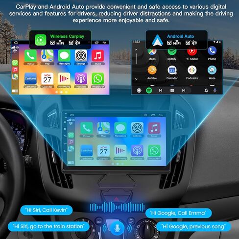 راديو سيارة Android 15 لسيارة Ford Transit Connect 2014-2018، شاشة ستيريو تعمل باللمس IPS مقاس 9 بوصات مع Carplay لاسلكي/سلكي وAndroid Auto، يدعم 5G WiFi/Bluetooth5.2/1080P كاميرا احتياطية/GPS/SWC/4+64 in Kuwait