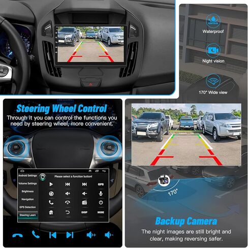 راديو سيارة Android 15 لسيارة Ford Transit Connect 2014-2018، شاشة ستيريو تعمل باللمس IPS مقاس 9 بوصات مع Carplay لاسلكي/سلكي وAndroid Auto، يدعم 5G WiFi/Bluetooth5.2/1080P كاميرا احتياطية/GPS/SWC/4+64 in Kuwait