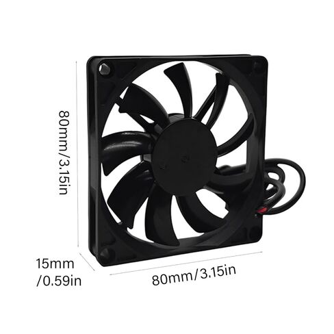 Quiet 80x80x15mm USB Fan Lightweight 5VDC High Cooling for Electronics Lab Devices Storage Systems in Kuwait