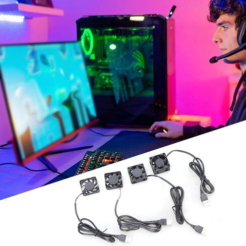 مروحة تبريد تعمل بالطاقة USB 40 مم 5 فولت لأجهزة التوجيه رف الصوت والفيديو وخزانة شبكات الخادم ومشاريع التبريد والمعدات مروحة تعمل بالطاقة USB in Kuwait