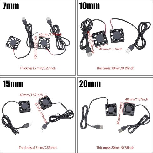 مروحة تبريد تعمل بالطاقة USB 40 مم 5 فولت لأجهزة التوجيه رف الصوت والفيديو وخزانة شبكات الخادم ومشاريع التبريد والمعدات مروحة تعمل بالطاقة USB in Kuwait