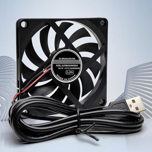 80x80x10 مللي متر USB 5 فولت مروحة تبريد إلكترونية منخفضة الضوضاء الكمبيوتر الإلكترونية فرش مروحة معدات الشبكات المنزلية مروحة التبريد لسطح المكتب in Kuwait