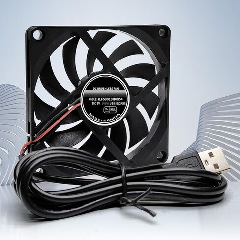 80x80x10 مللي متر USB 5 فولت مروحة تبريد إلكترونية منخفضة الضوضاء الكمبيوتر الإلكترونية فرش مروحة معدات الشبكات المنزلية مروحة التبريد لسطح المكتب in Kuwait