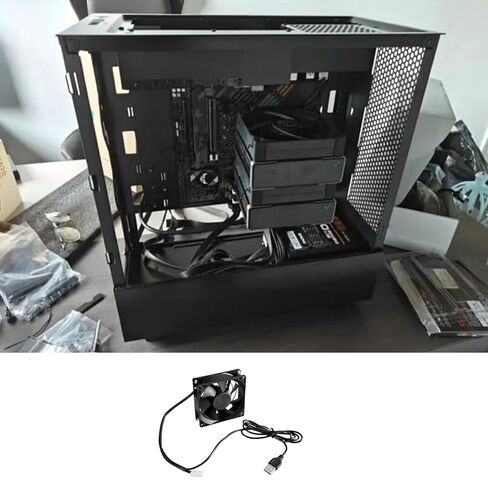 80mm USB Cabinet Fans with Thermostat Control for Effective Cooling of Electronics and Appliances Adjustable Thermostat Fan in Saudi Arabia