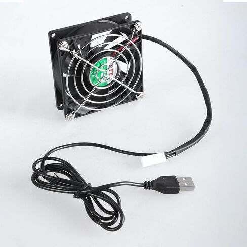 80mm USB Cabinet Fans with Thermostat Control for Effective Cooling of Electronics and Appliances Adjustable Thermostat Fan in Saudi Arabia