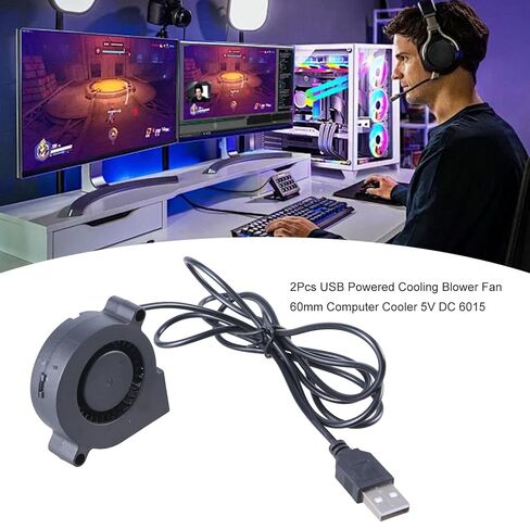 تشغيل هادئ USB منفاخ مروحة التبريد DC5V مروحة بدون فرش للمعدات لتعزيز كفاءة تبريد الكمبيوتر منفاخ الطرد المركزي in Saudi Arabia