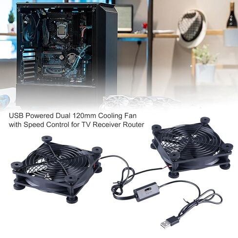 مروحة USB سهلة الاستخدام مقاس 120 مم 2X مع سرعة متغيرة لتبريد أجهزة الكمبيوتر ذات الشاشات المسطحة، وتوافق متعدد الأجهزة in Kuwait
