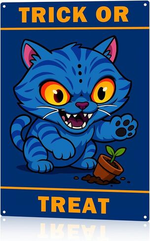 لافتة معدنية من القصدير لمنزل الساحرة، ديكور عتيق للهالوين، فن جداري مضحك للمنزل، المرآب، البار، الشرفة، الحديقة والهدية القوطية، 10 × 7 بوصة in Kuwait
