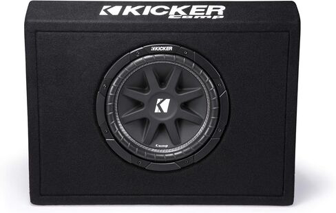 مضخم صوت KICKER 43TC104 Comp مقاس 10 بوصات في حاوية رفيعة ومحمولة بمقاومة 4 أوم in Kuwait