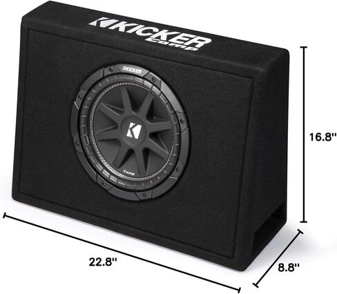 مضخم صوت KICKER 43TC104 Comp مقاس 10 بوصات في حاوية رفيعة ومحمولة بمقاومة 4 أوم in Kuwait
