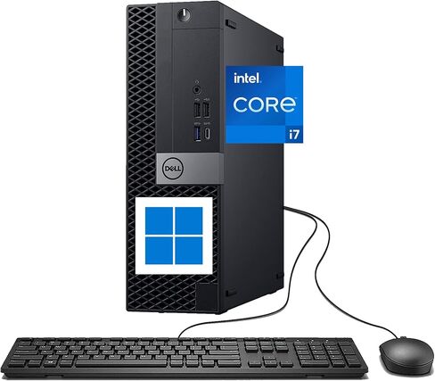 كمبيوتر مكتبي Dell 7050 SFF، i7 Desktop 7050 SFF، Intel Core i7-7th، ذاكرة الوصول العشوائي 8 جيجابايت، 256 جيجابايت SSD، Windows 11 Pro (متجدد) in Kuwait