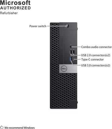 كمبيوتر مكتبي Dell 7050 SFF، i7 Desktop 7050 SFF، Intel Core i7-7th، ذاكرة الوصول العشوائي 8 جيجابايت، 256 جيجابايت SSD، Windows 11 Pro (متجدد) in Kuwait