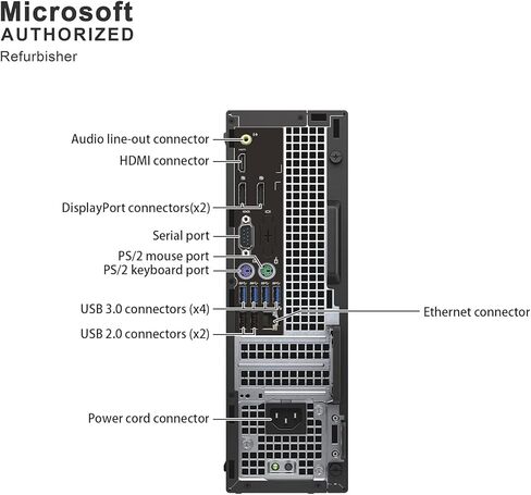 كمبيوتر مكتبي Dell 7050 SFF، i7 Desktop 7050 SFF، Intel Core i7-7th، ذاكرة الوصول العشوائي 8 جيجابايت، 256 جيجابايت SSD، Windows 11 Pro (متجدد) in Kuwait