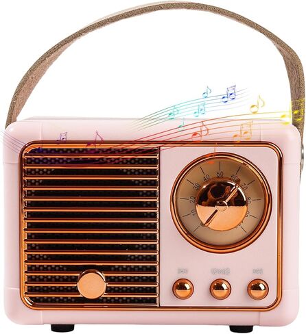 Vintage Bluetooth Speaker Cute, Retro Style Vintage Decor, Portable Wireless Bluetooth Speaker, Vintage Cute Old Fashion Style for Bedroom Kitchen Desk Office Party Outdoor Travel (Blue) in Saudi Arabia