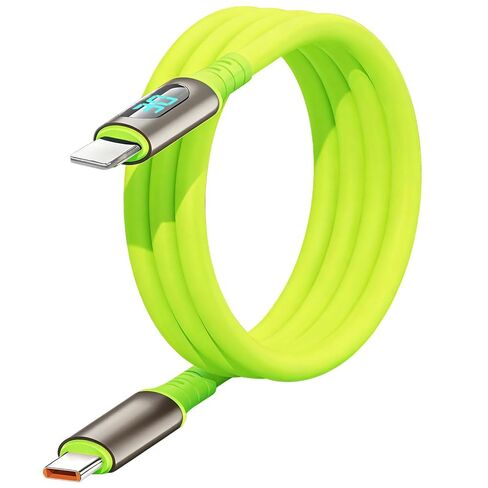 كابل USB C إلى L بطول 5 أقدام، كابلات طاقة من النوع C للشاشة الرقمية لسلك شاحن iPhone، شحن سريع 30 وات متوافق مع iPhone 14 13 12 11 Pro Max X XS XR 8 7 6s Plus SE، والمزيد، أخضر in Saudi Arabia