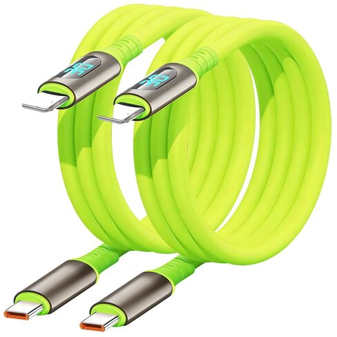 كابل USB C إلى L بطول 5 أقدام، كابلات طاقة من النوع C للشاشة الرقمية لسلك شاحن iPhone، شحن سريع 30 وات متوافق مع iPhone 14 13 12 11 Pro Max X XS XR 8 7 6s Plus SE، والمزيد، أخضر in Saudi Arabia