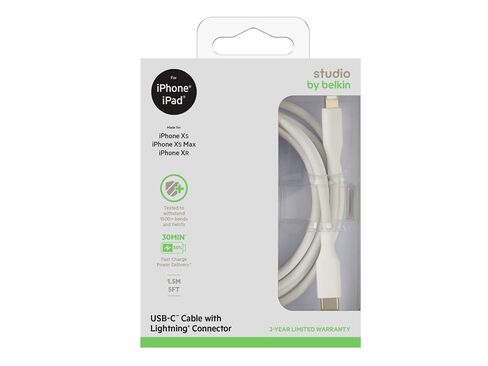 Belkin Studio USB-C to Lightning Cable 5ft Fast Charging for iPhone & iPad in Saudi Arabia