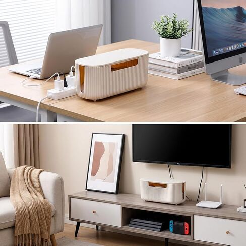 Frost White Cable Management Box for Power Strips and Cord Hiding in Saudi Arabia