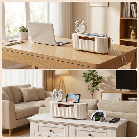 Frost White Cable Management Box for Power Strips and Cord Hiding in Saudi Arabia