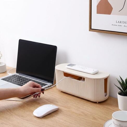 Frost White Cable Management Box for Power Strips and Cord Hiding in Saudi Arabia