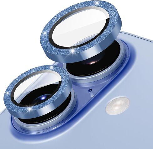 Suoman for iPhone 17 Camera Lens Protector, Bling Glitter Independent Metal Crystal Tempered Glass Camera Lens Cover [Strong-Adhesion][Does not Affect Night Shots] -Black in Saudi Arabia