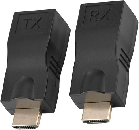 موسع، 30 متر إلى RJ45 كابل الشبكة موسع محول محول مكرر عبر CAT-5e CAT6، التوصيل والتشغيل، يدعم دقة HDMI1.4 ثلاثية الأبعاد 1080 بكسل in Kuwait
