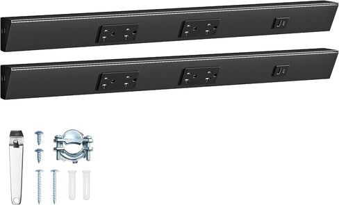 SURAIELEC 24" Under Cabinet Power Strip Hardwired, Angled Trapezoid Design, 2×20A TR Outlets with USB-A & USB-C, Modular Extension System (No Cutting), Aluminum Housing, 125V 20A, ETL Listed in Kuwait