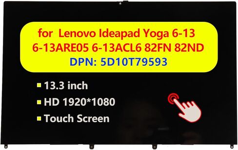 5D11B22390 Replacement for Lenovo IdeaPad Yoga 6-13ACL6 Laptop Touchscreen Display LCD Touch Screen Module Digitizer Assembly with Bezel in Saudi Arabia