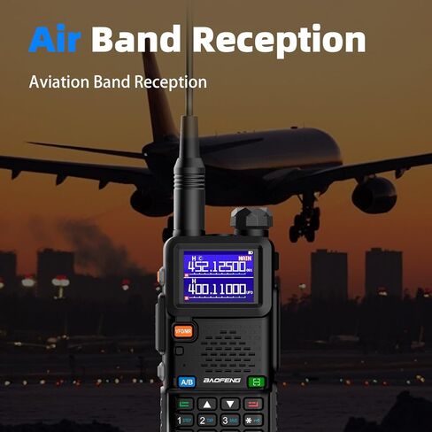 راديو Baofeng UV-5RM هام راديو محمول UV5R لاسلكي طويل المدى مع طقس NOAA | قابلة للشحن |كابل برمجة وسماعة الأذن | 999 قناة للطوارئ والبقاء والصيد والتخييم (عبوتان) in Kuwait