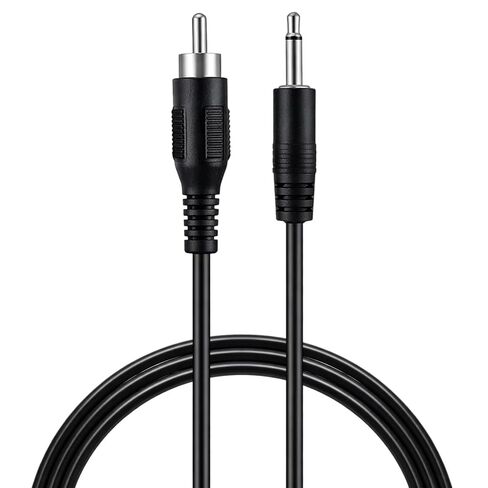 RCA to 3.5mm Mono, 6.5ft RCA Male to 3.5mm 1/8 Inch Mono Male Plug Jack Connector, Audio Converter Cable for Speakers, Subwoofer, Pre-Amp,TV in Saudi Arabia