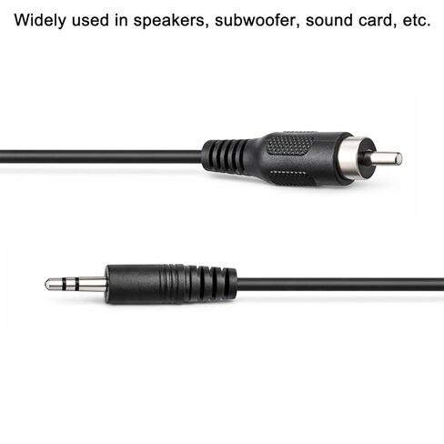 RCA to 3.5mm Mono, 6.5ft RCA Male to 3.5mm 1/8 Inch Mono Male Plug Jack Connector, Audio Converter Cable for Speakers, Subwoofer, Pre-Amp,TV in Saudi Arabia