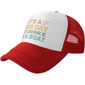Womens Baseball Hats Drinking Party Mesh Cap Women's Cool Cap It is A Good Day to Drink On A Boat Caps in Saudi Arabia