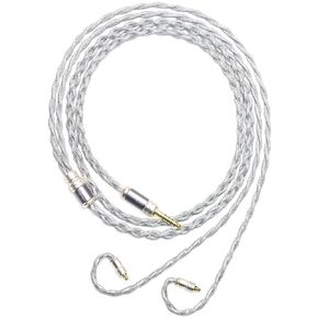 6N Single Crystal Silver IEM Cable for Sennheiser IE900 IE600 IE300 IE200 4.4mm Balanced Hi-Fi Earphone Audio Upgrade Cable (3.5mm Plug) in Kuwait