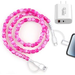 SAMONPOW لهاتف iPhone 17 16 15 شاحن سريع الشحن USB C مع 4FT USB A إلى iPhone شواحن سلك نوع C كابل مزدوج المنفذ شاحن جداري لهاتف iPhone 14/13/12/11 Pro Max، iPad، Samsung، المزيد in Kuwait