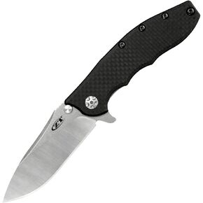 Zero Tolerance 0562CF Hinderer Slicer Folding Knife; 3.5" CPM-20CV Stonewashed and Satin Steel Blade, Carbon Fiber Front Handle, KVT Ball-Bearing Opening, Frame Lock and Reversible Pocketclip; 5.5 OZ… in Kuwait