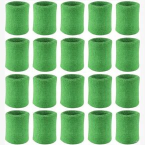 Wrist Bands for Sweat 10 Pairs Wrist Sweatbands Sweat Absorbing Cotton Terry for Men & Women, Tennis Wristbands Wrist Sweat Bands Perfect for Tennis,Sport, Basketball,Gym,Running in Kuwait