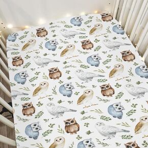 Vintage Wizard Owls Baby Crib Sheets for Boy Girl 52"x28" Witch Hat Books Castle Clouds Soft Snug Fitted Crib Mattress Cover Magics Wizard Universe Baby Sheet for Standard Crib & Toddler Mattress Pad in Kuwait