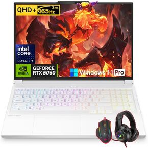 كمبيوتر محمول للألعاب Lenovo Legion 7i، Intel Core Ultra 7 255HX، شاشة OLED مقاس 16 بوصة 165 هرتز/1 مللي ثانية 2.5K، NVIDIA GeForce RTX 5060، 32 جيجابايت DDR5 5600MT/s، 1 تيرابايت SSD، لوحة مفاتيح بإضاءة خلفية، Windows 11 Pro، أبيض جليدي in Kuwait