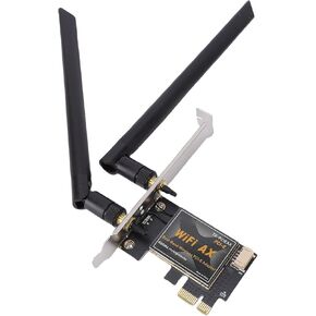 EBTOOLS WiFi 6 Pcie Card, 1800 Mbps, Desktop Wireless Network Adapter for 10, 11, OFDMA, MU MIMO,2.4G 5G Dual Band, Two 8dbi External Multi Directional Antennas, Wpa3 Encryption in Kuwait