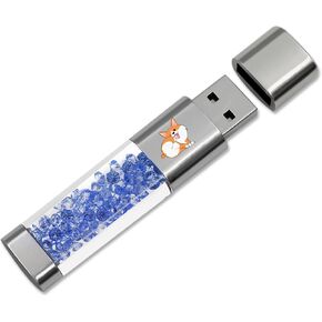 محرك فلاش USB سعة 64 جيجابايت، عصا تخزين لحفظ الصور للذاكرة الخارجية من Techkey للصور/الفيديو/موفر البيانات/النسخ الاحتياطي V2.42 عالي السرعة للإبهام/القفز/الأقراص الصلبة - Ultramarine in Kuwait