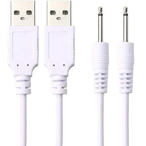 2 Pack 2.5mm Massager Charger dc Charger for vaibrator Replacement DC Charging Cable Set Compatible with,Compatible with Beauty Instrument USB Charger Cords in Saudi Arabia