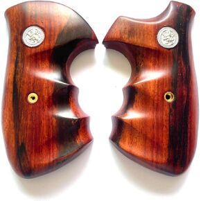Hardwood Handgun Grips Compatible with Smith and Wesson K/L Frame Square Butt Revolvers Finger Groove Design Deluxe Classic Handmade Craft Handcraft Smooth in Kuwait