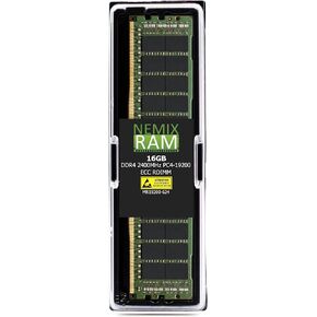NEMIX RAM 64GB (4X16GB) DDR4 2400MHZ PC4-19200 2Rx8 1.2V CL17 288-PIN ECC RDIMM مجموعة ذاكرة الخادم المسجلة in Kuwait