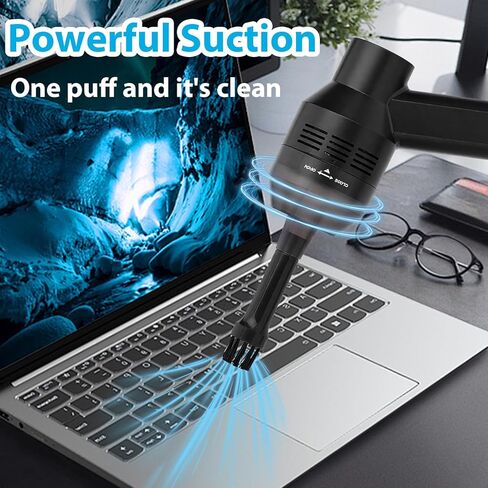 مكنسة كهربائية محمولة صغيرة للوحة المفاتيح USB، مجموعة تنظيف لوحة المفاتيح لأجهزة الكمبيوتر المحمول المكتبية، مكنسة كمبيوتر صغيرة لاسلكية، تنظيف الغبار والشعر والفتات والقصاصات والرماد لأجهزة الكمبيوتر المحمول والكمبيوتر (#01) in Saudi Arabia