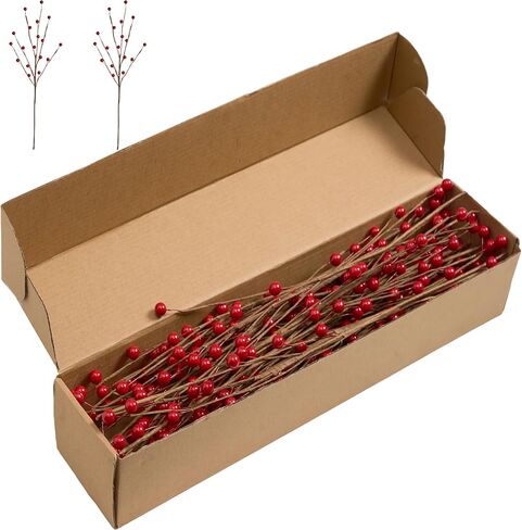 WSTPUPU Winter Decorations 24 Pcs Artificial Berry Stems 17inch White Berry Picks for Christmas Holiday Flower Arrangements Home Centerpieces DIY Ornaments in Saudi Arabia