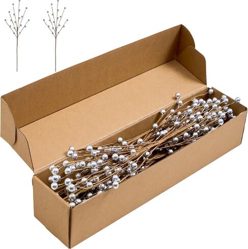 WSTPUPU Winter Decorations 24 Pcs Artificial Berry Stems 17inch White Berry Picks for Christmas Holiday Flower Arrangements Home Centerpieces DIY Ornaments in Kuwait