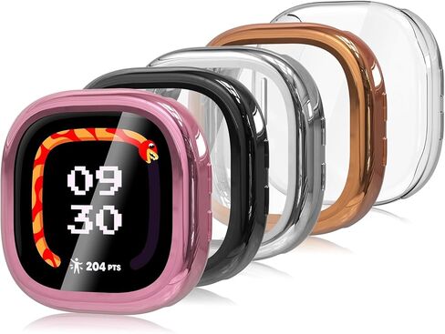 حافظة حماية للشاشة ناعمة من Simpeak مكونة من 5 قطع متوافقة مع ساعة Fitbit Ace LTE الذكية، حماية كاملة، وردي وردي/شفاف/فضي/أسود/ذهبي وردي in Saudi Arabia